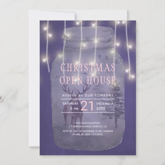 冬の素朴ワンダーランドクリスマスオープンハウス 招待状 (正面)