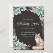 冬の素朴ワンダーランドクリスマスパーティー 招待状 (正面)