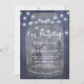 冬の素朴ワンダーランドメイソンジャイルライツ結婚ズ 招待状 (正面)