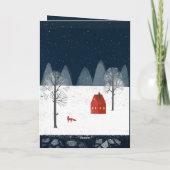 冬の素朴ワンダーランド家族の写真 シーズンカード (裏面)