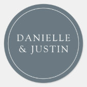 冬の素朴ワンダーランド |封筒用シール ラウンドシール (正面)