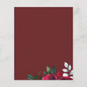 冬の素朴予算のシャワー招待状 (裏面)