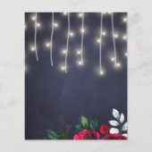 冬の素朴予算のシャワー招待状 (裏面)