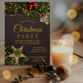 冬の素朴休日ライトクリスマスパーティー 招待状