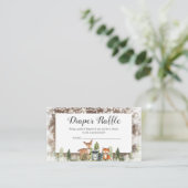 冬の素朴動物ウッドランドおむつラッフル エンクロージャーカード (スタンド正面)