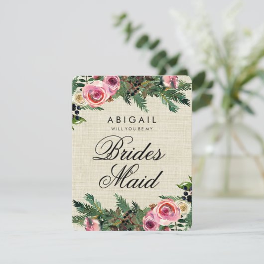 冬の素朴夕暮れ松が花嫁になる 招待状 (スタンド正面)