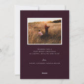 冬の素朴大枝ゴールデンジョイフォトホリデーカード シーズンカード (裏面)