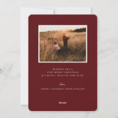 冬の素朴大枝ゴールデンジョイフォトホリデーカード シーズンカード (裏面)