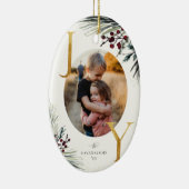 冬の素朴大枝ゴールデンジョイ写真 セラミックオーナメント (右)