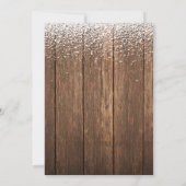 冬の素朴常緑雪結婚式招待状 招待状 (裏面)