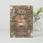 冬の素朴木の弦のライトストックバー 招待状 (スタンド正面)