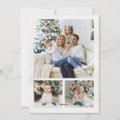 冬の素朴松の森クリスマス3写真 シーズンカード (裏面)