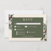 冬の素朴果実とパインクリームズ結婚ディナー 出欠カード (正面)