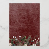 冬の素朴果実とパインブルゴーニュのクリスマス 箔シーズンカード (裏面)