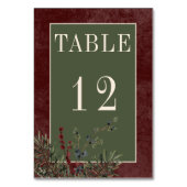 冬の素朴果実とパインブルゴーニュ結婚ーズ テーブルナンバー (正面)