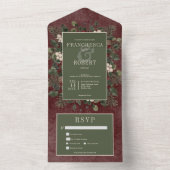 冬の素朴果実とパインブルゴーニュ2ディナー オールインワン招待状 (内側)