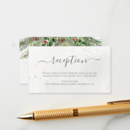 冬の素朴果実パインコーングリーナリー結婚ズ エンクロージャーカード