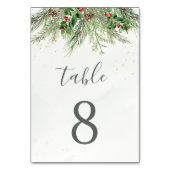 冬の素朴果実パインコーングリーナリー結婚ズ テーブルナンバー (裏面)