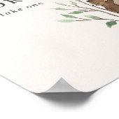 冬の素朴森の赤ちゃんシャワーの好意のサイン ポスター (角)