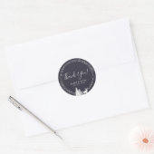 冬の素朴森の鹿ありがとう ラウンドシール (封筒)