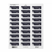 冬の素朴森の鹿の住所 ラベル (フルシート)