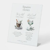 冬の素朴結婚式のシグネチャードリンクID1049 台座サイン (正面)