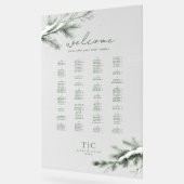 冬の素朴結婚式のシーティングフォレストグリーンID1049 アクリルサイン (傾斜)