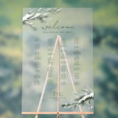 冬の素朴結婚式のシーティングフォレストグリーンID1049 アクリルサイン (ニュートラル)