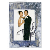 冬の素朴結婚式の写真ありがとう (正面)