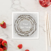 冬の素朴結婚式場&カントリー雪 スタンダードカクテルナプキン (インサイチュ)