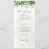 冬の素朴緑の果実パインコーン結婚ズ プログラム (裏面)