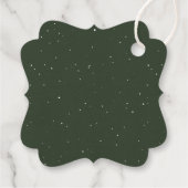 冬の素朴緑の赤いクリスマスベリー フェイバータグ (裏面)