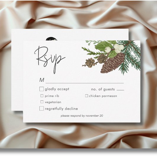 冬の素朴自然&パインディナー 出欠カード