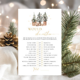 冬の素朴赤ん坊シャワーは彼女はむしろゲームだろう