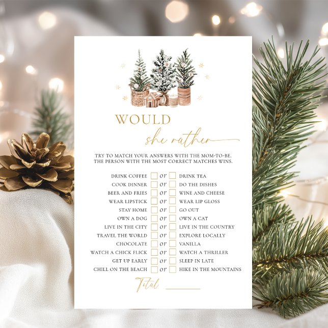 冬の素朴赤ん坊シャワーは彼女はむしろゲームだろう (クリエイターアップロード済み)