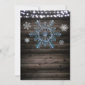 冬の素朴雪片&ライトブライダルシャワー 招待状 (裏面)