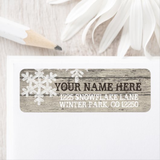 冬の素朴雪 ラベル (インサイチュ)