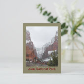 冬の終わりの嵐の後のKolob渓谷 ポストカード (スタンド正面)