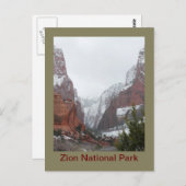 冬の終わりの嵐の後のKolob渓谷 ポストカード (正面/裏面)