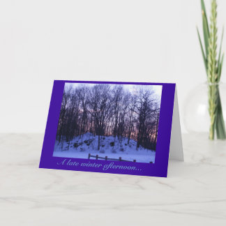 「冬の終わりのafternoon カード