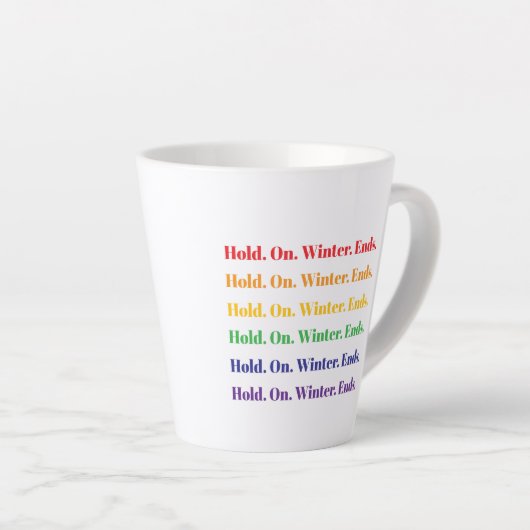 冬の終わり カフェラテマグ (右アングル)