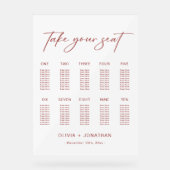 冬の結婚クリスマス座席表10表 アクリルサイン (正面)