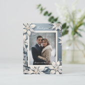 冬の結婚フローラの感謝してい写真 ポストカード (スタンド正面)