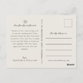 冬の結婚フローラの感謝してい写真 ポストカード (裏面)