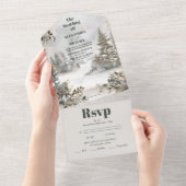 冬の結婚夢想 オールインワン招待状 (貼ってはがせる)
