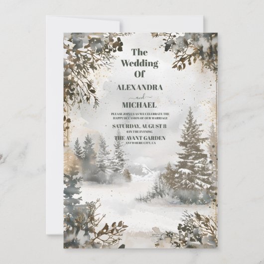 冬の結婚夢想 招待状 (正面)