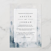 冬の結婚夢想 箔招待状 (正面)