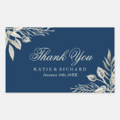 冬の結婚式ありがとうシール 長方形シール (正面)