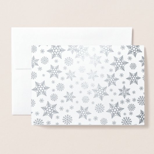 冬の結婚式ありがとうブライドメイド銀 箔カード (裏面封筒付き)