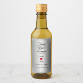 冬の結婚式ありがとうワインボトルラベル ワインラベル (正面)